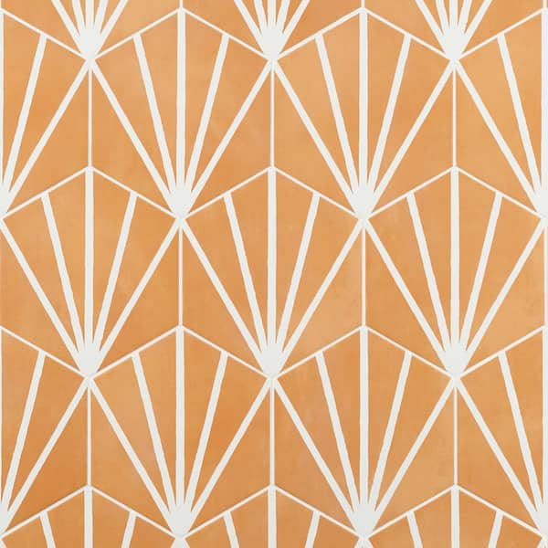 Ivy Hill Tile Eclipse Ray Orange 7.79 in. x 8.98 in. Matte Porcelain Floor and Wall Tile (9.03 sq. ft. / Case)