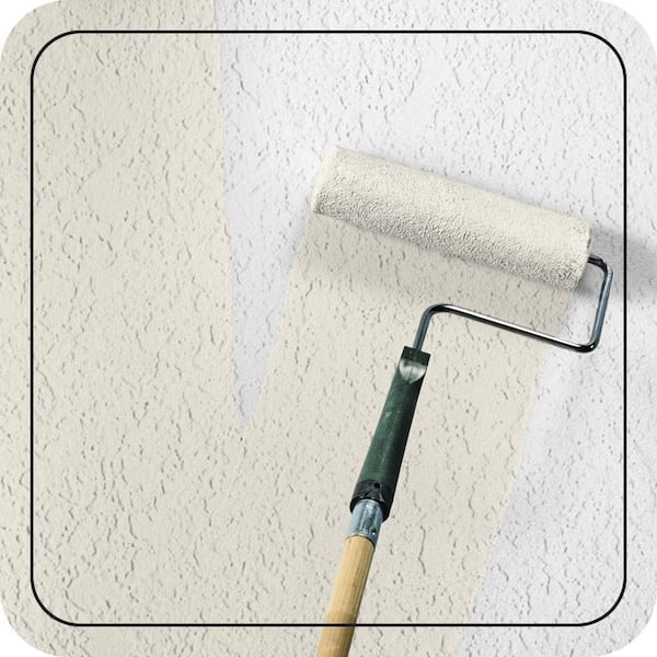 5 gal. #YL-W05 Swiss Coffee Satin Interior/Exterior Masonry, Stucco and Brick Paint