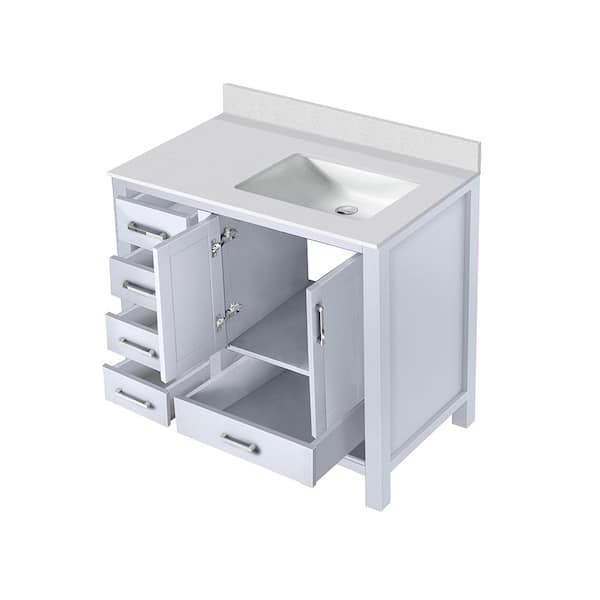【★安心の定価販売★】 Lexora Bath White Offset Right D in. 22 x W in. 36 Jacques トップス
