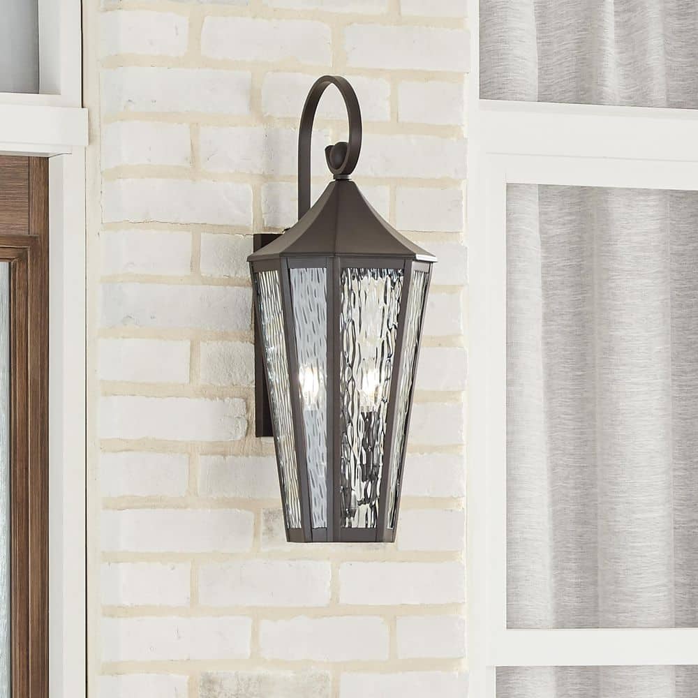 KICHLER Rochdale 24.25 in. 2-Light Olde Bronze Outdoor Hardwired