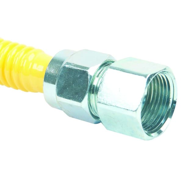 BrassCraft ProCoat 3/8 in. FIP x 3/8 in. MIP x 36 in. Stainless Steel Gas  Connector 3/8 in. O.D. (33,400 BTU) CSSL87-36 X - The Home Depot