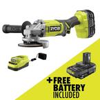 ONE+ 18V Cordless 4-1/2 in. Angle Grinder Kit with 4.0 Ah Battery and Charger with FREE 2.0 Ah Battery