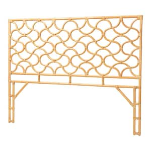 Kalcya Honey Brown Rattan King Standalone Headboard