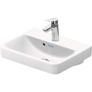 No.1 5.5 in. Wall-Mounted Rectangular Bathroom Sink in White