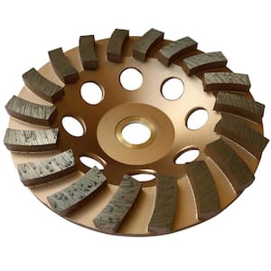 5 in. Diamond Grinding Wheel for Concrete and Masonry, 18 Turbo Diamond Segments, 7/8 in. - 5/8 in. Non-Threaded Arbor