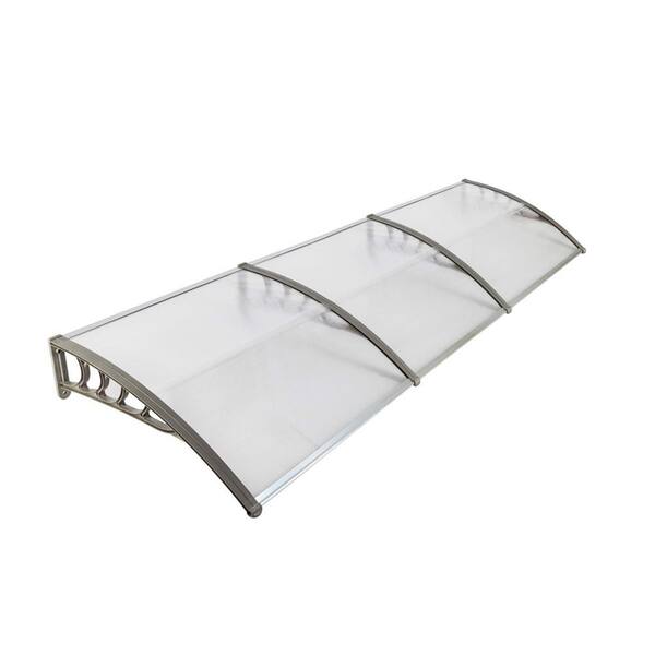 Unbranded 10 ft. Polycarbonate Front Door Window Awning (120 in. W x 10 in. H x 40 in. D )
