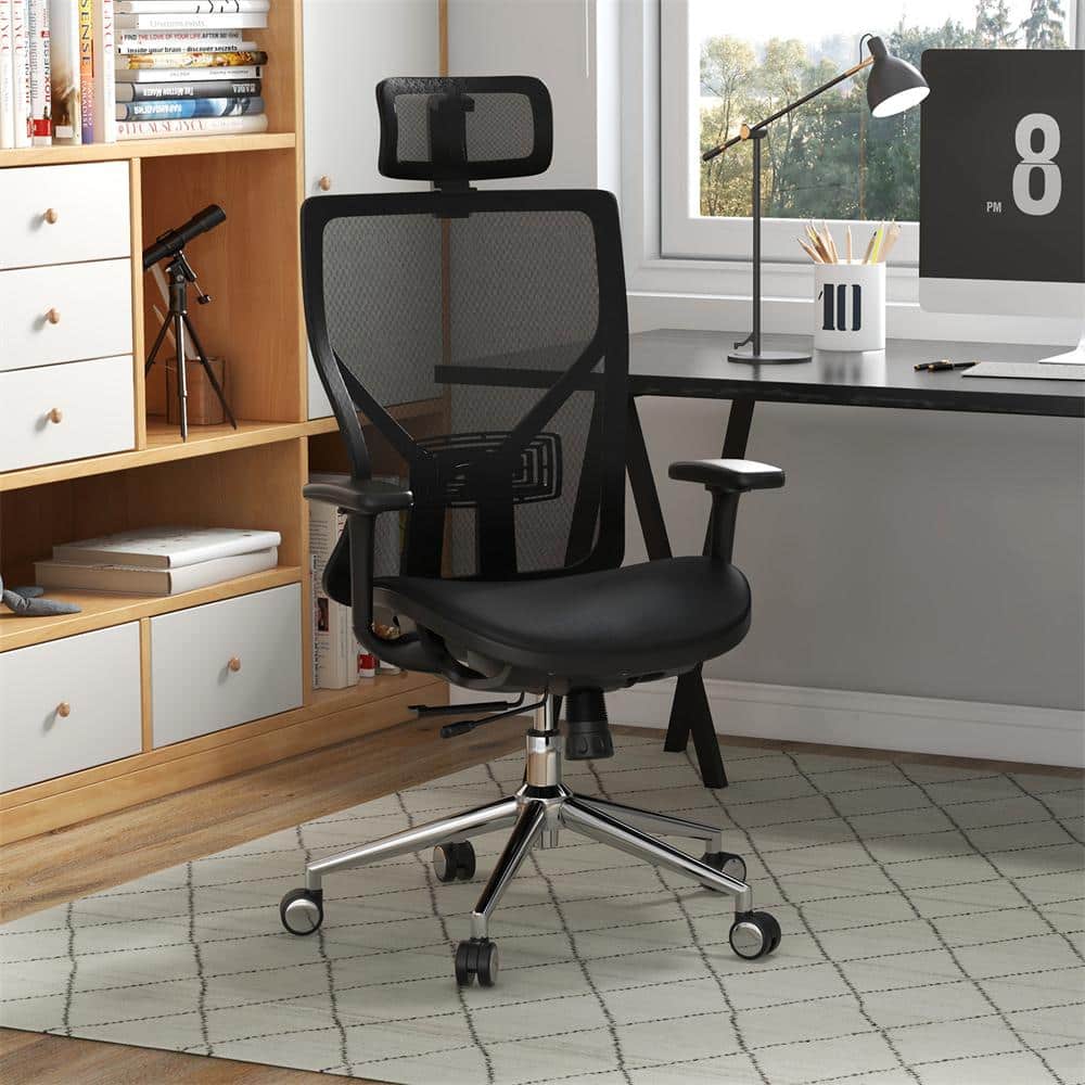 Black Mesh High Back Executive Swivel Chair with Adjustable Arms