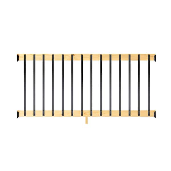 ProWood 6 ft. Southern Yellow Pine Rail Kit with Aluminum Rectangular Balusters