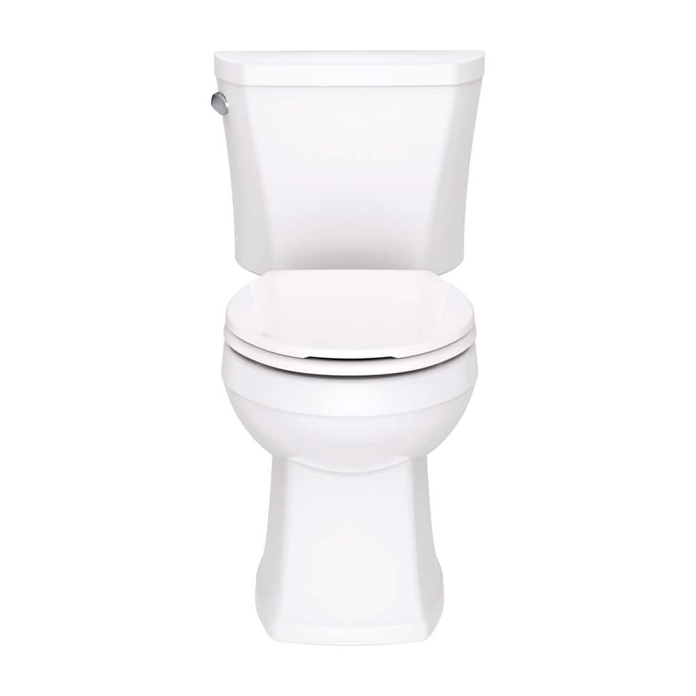 White Vitreous China High Efficiency Elongated Toilet