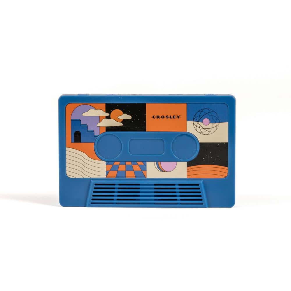 Crosley Cassette Tape Portable Bluetooth Speaker in Surreal Cobalt