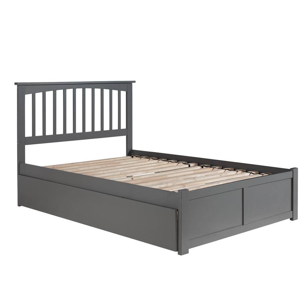 AFI Mission Full Platform Bed with Flat Panel Foot Board and Twin Size ...