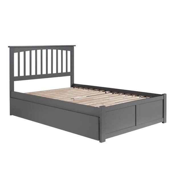 AFI Mission Full Platform Bed with Flat Panel Foot Board and Twin Size ...