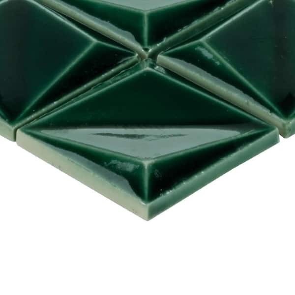 Daltile Artefino Vintage Jade 12 in. x 12 in. Glossy Porcelain