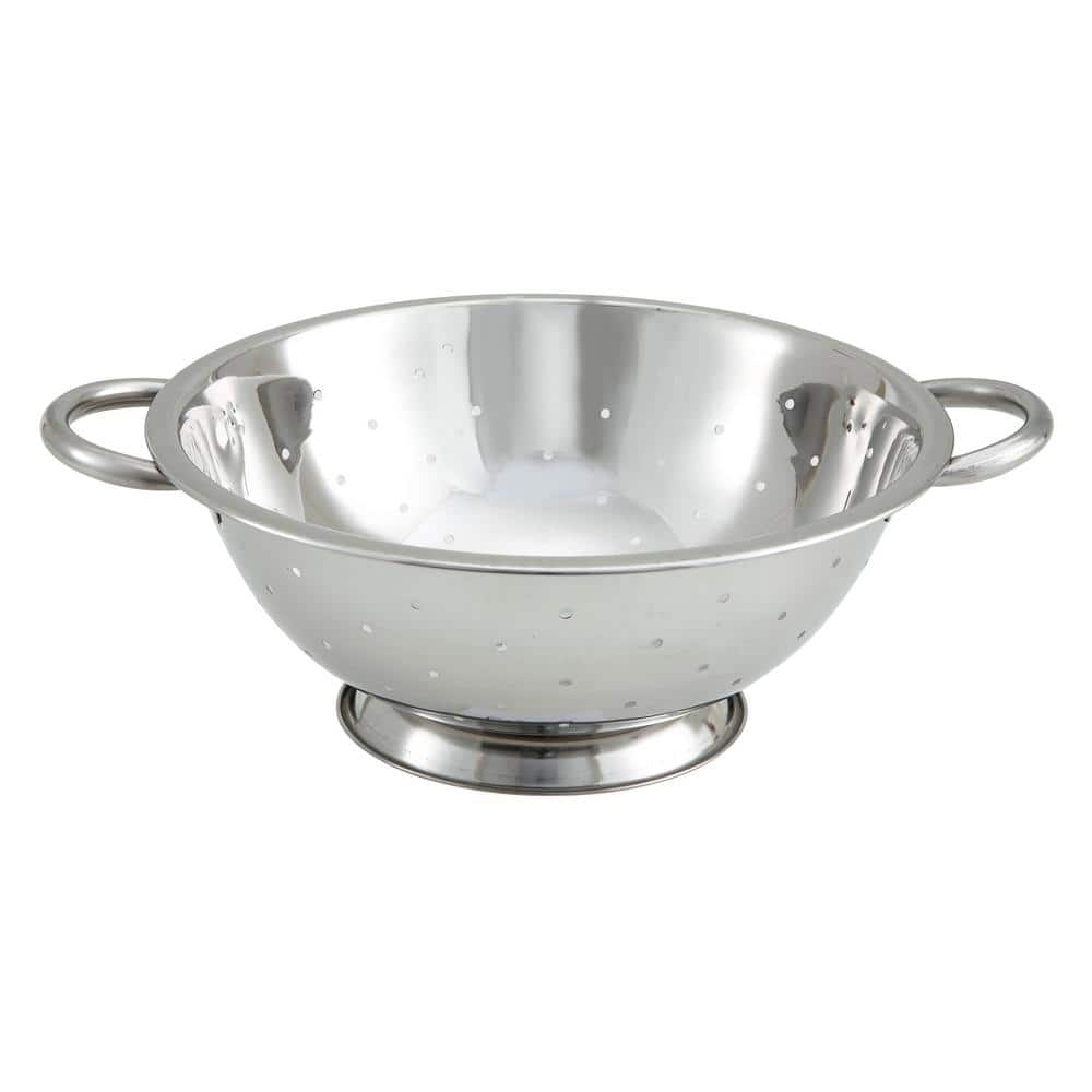 Winco 5 qt. Stainless Stell Colander