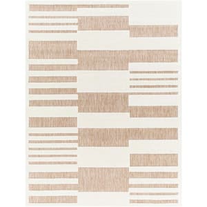 San Diego Brown 8 ft. x 10 ft. Indoor Stripe Area Rug