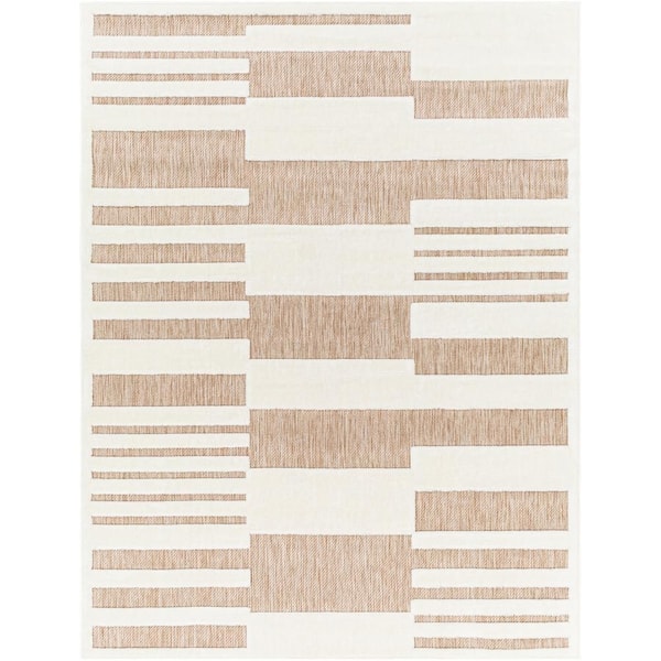 Livabliss San Diego Brown 8 ft. x 10 ft. Indoor Stripe Area Rug