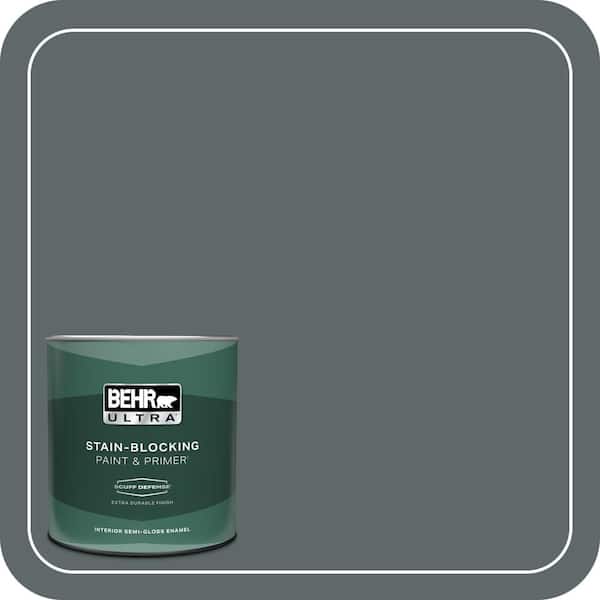 BEHR ULTRA 1 qt. #730F-6 Amphibian Extra Durable Semi-Gloss Enamel Interior Paint & Primer