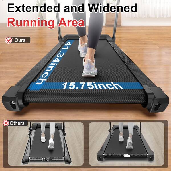 Tidoin 2.5 HP Black Metal Foldable Electric Treadmill with