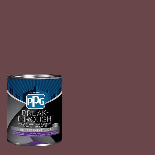 Break-Through! 1 qt. PPG1054-7 Chocolate Eclair Satin Door, Trim & Cabinet Paint