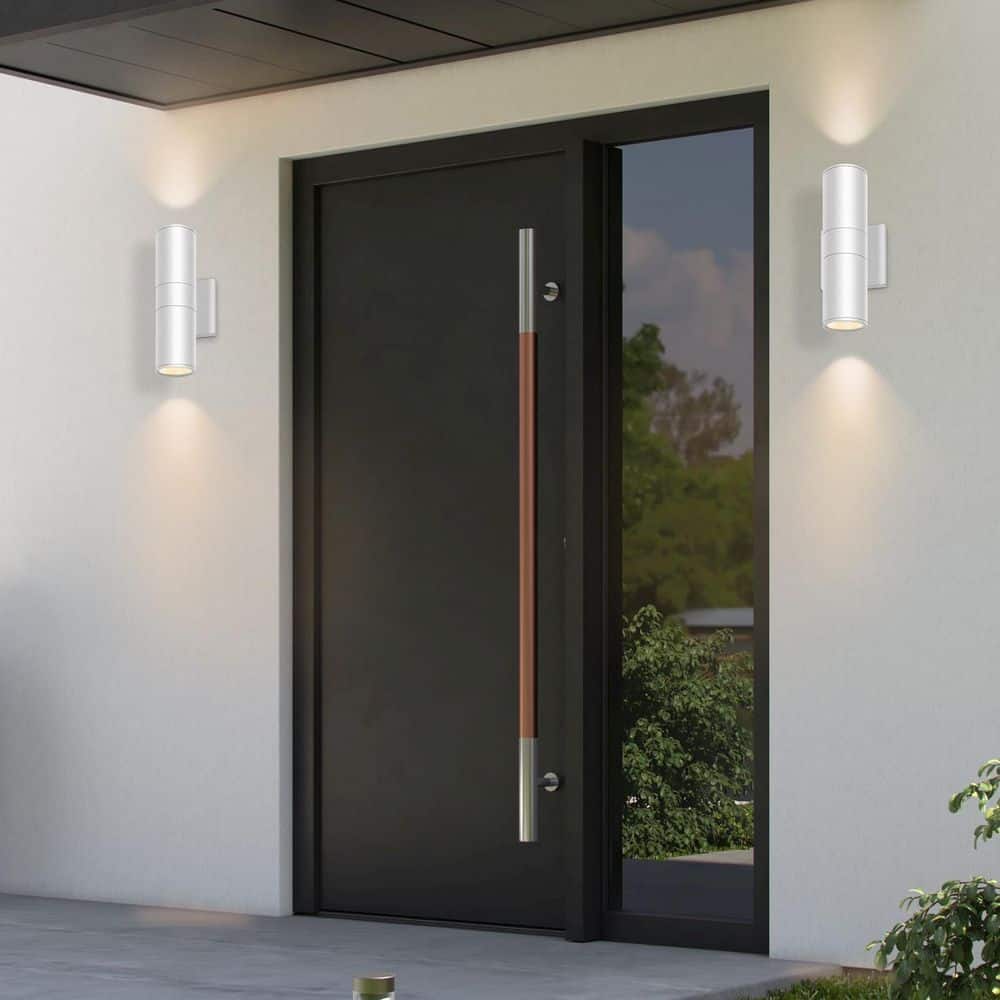 1-Pack 11. 8in. White LED Up and Down Cylinder Wall Light 1400LM 20W 3000K Modern Waterproof Outdoor Wall Sconce price history on PriceWatchPro
