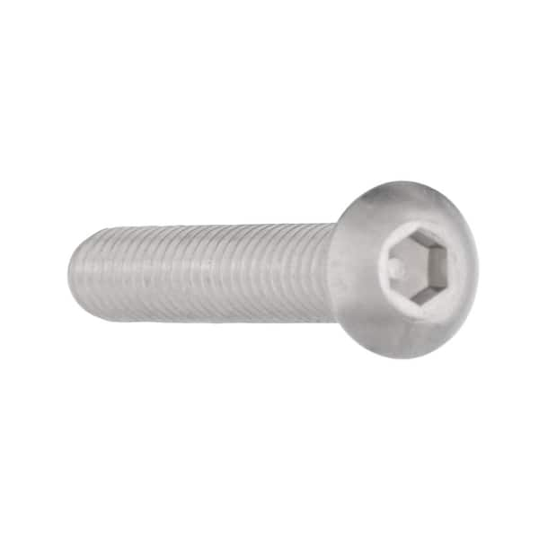 Everbilt 1/4 in.-20 x 1-1/2 in. Hex Button Head Stainless Steel