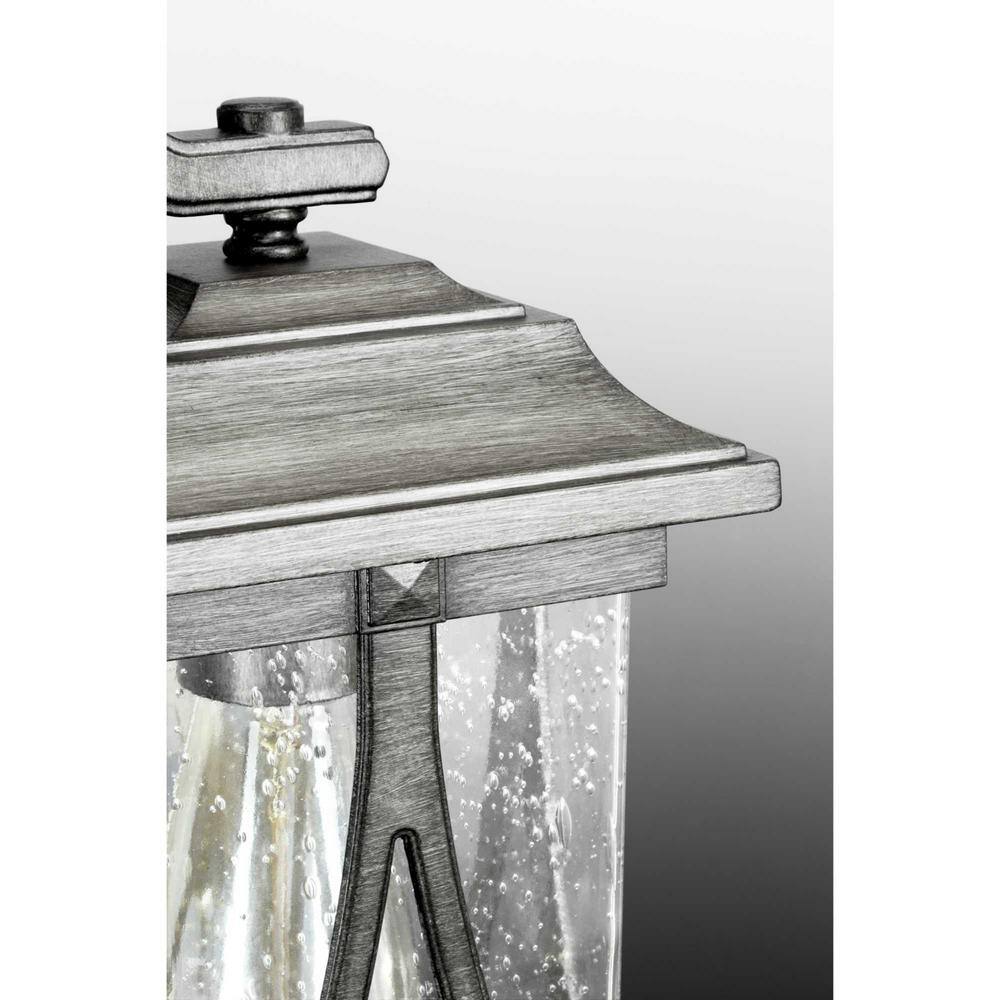 Abbott Antique Pewter Outdoor Hanging Lantern with Seeded Glass