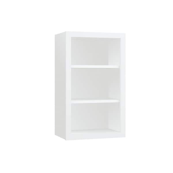 Hampton Bay Courtland 18 in. W x 12 in. D x 30 in. H Assembled Shaker Flex Wall Cabinet Kitchen Cabinet in Polar White