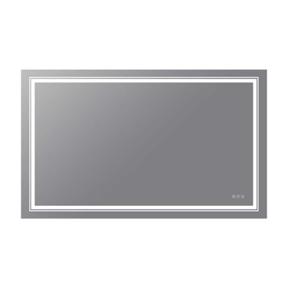 36 in. W x 60 in. H Large Rectangular Frameless AntiFog Wall Bathroom