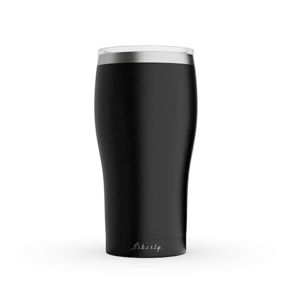 Liberty 20 oz. Panther Black Insulated Stainless Steel Tumbler with Slide Lid