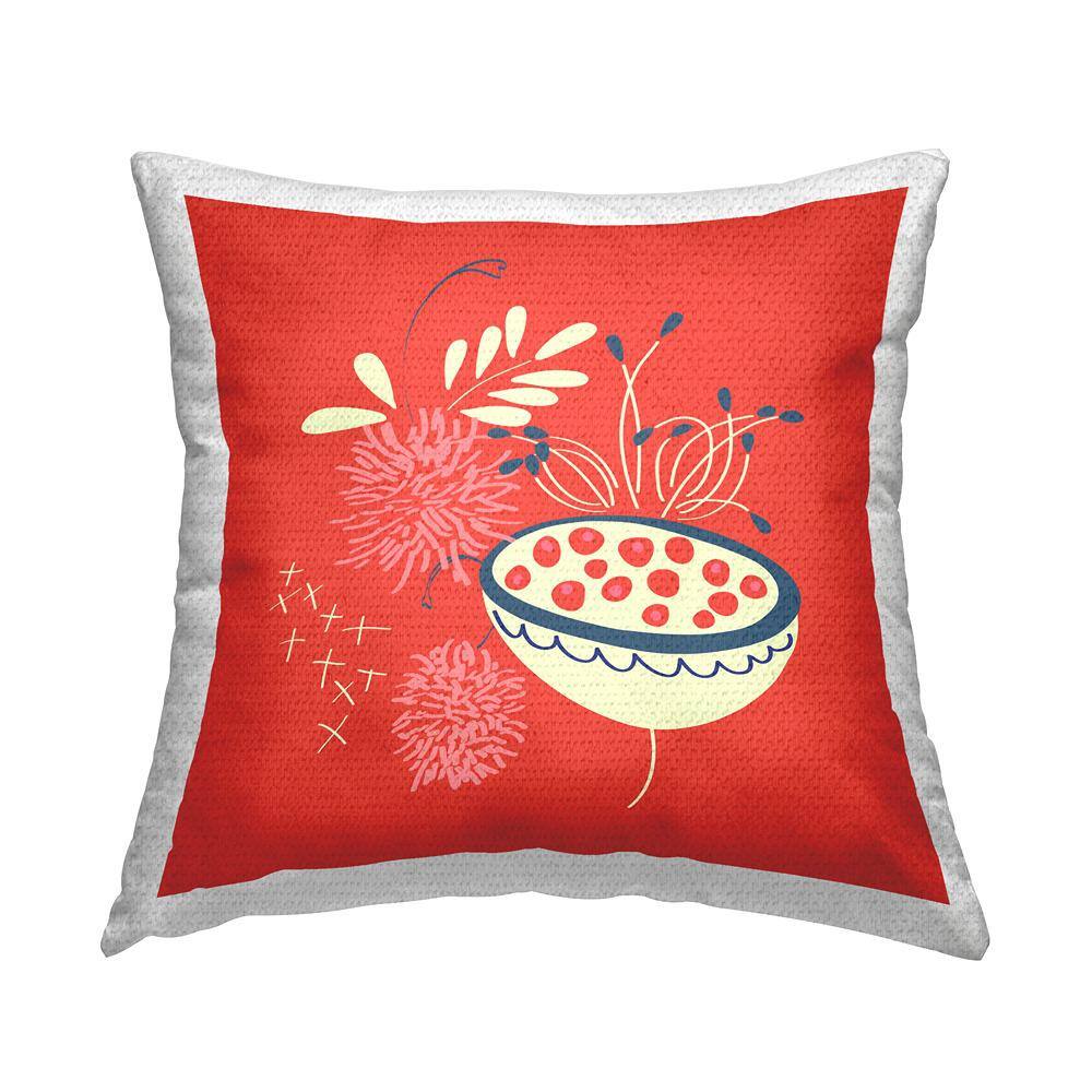 Red Botanical Seeds Red Square Outdoor Throw Pillow price history on PriceWatchPro