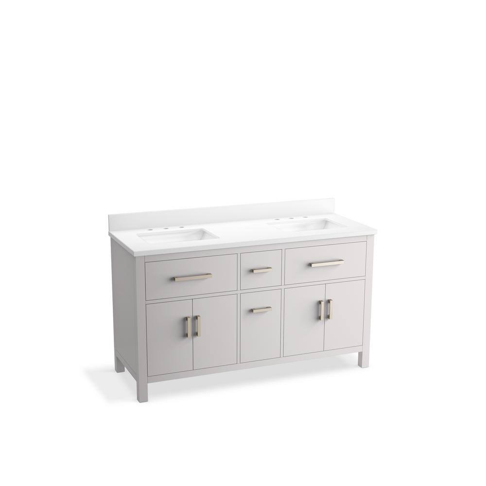 Kresla 60" Atmos Grey Double Vanity with Quartz Top