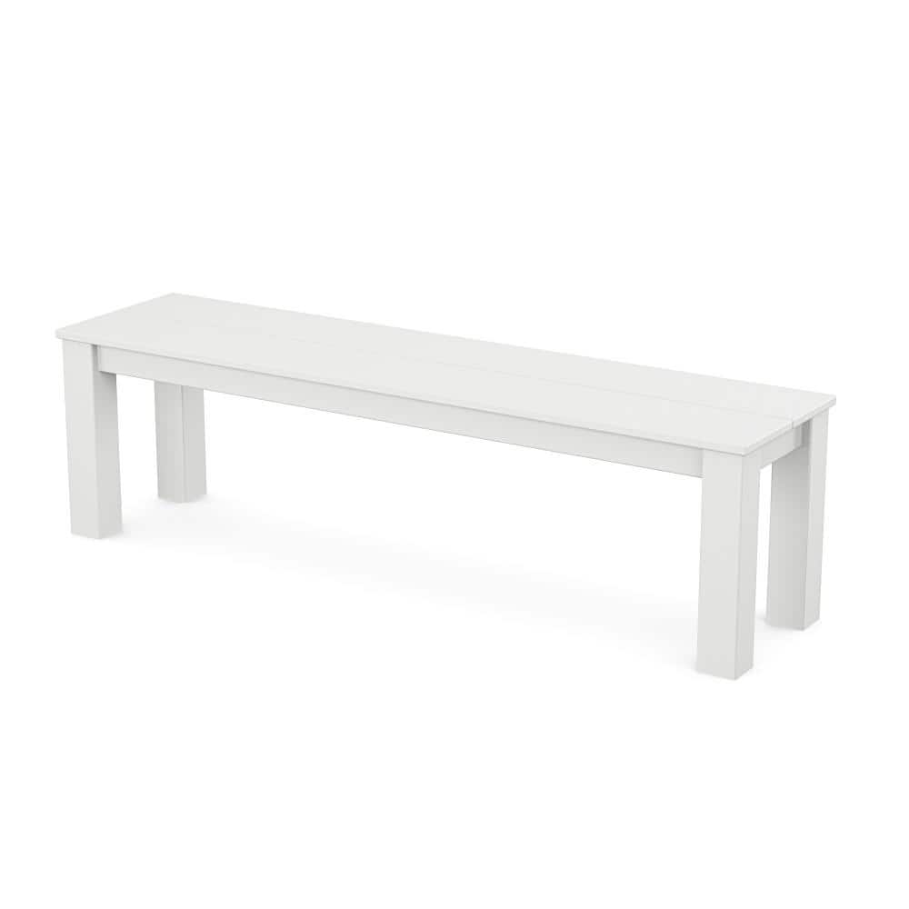Trex Outdoor Furniture Parsons Classic White HDPE Plastic Outdoor 60 in