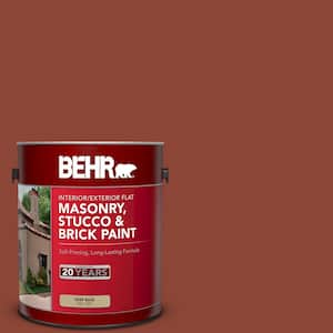 1 gal. #SC-330 Redwood Flat Interior/Exterior Masonry, Stucco and Brick Paint