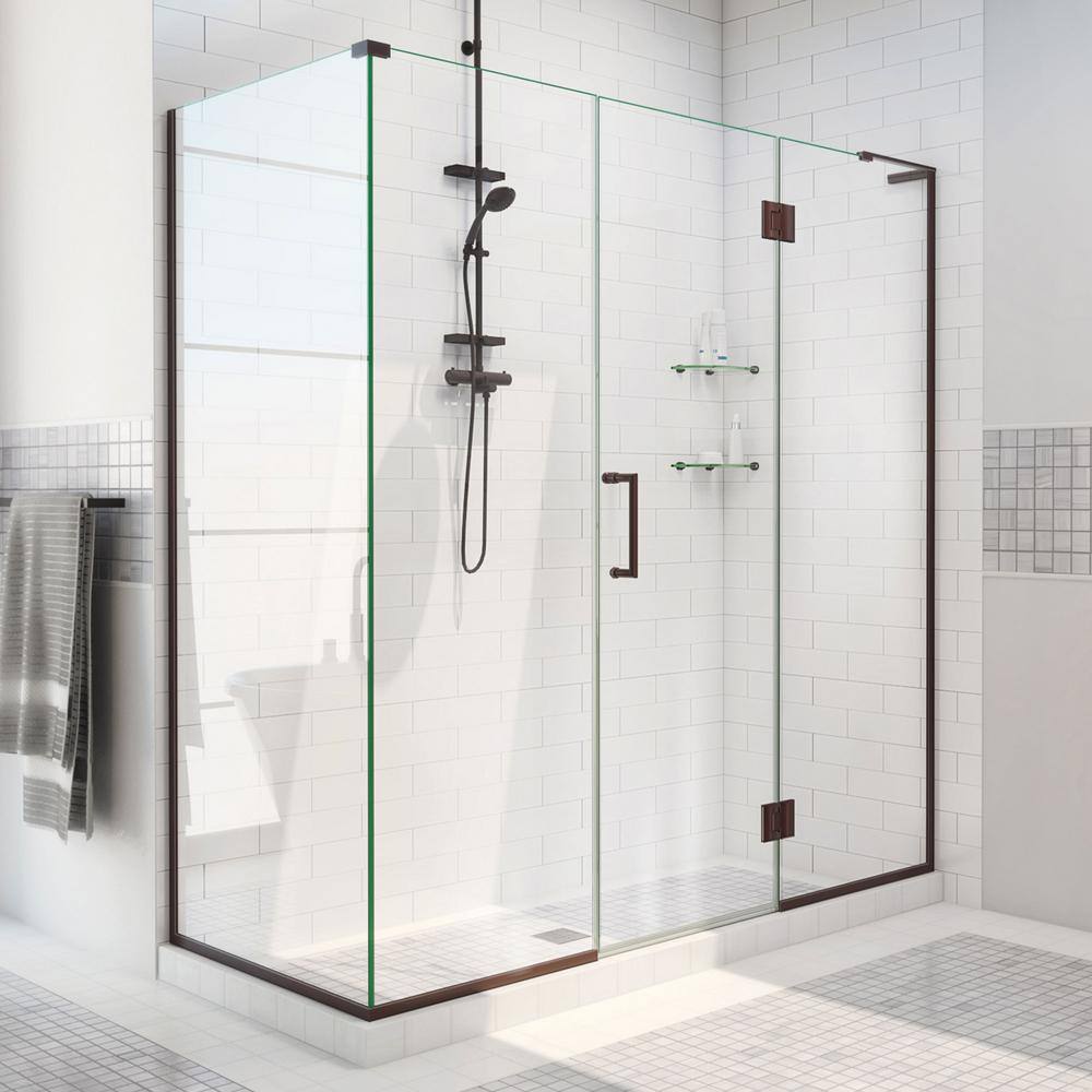 Unidoor-X 70 in. W x 30-3/8 in. D x 72 in. H Frameless Hinged Shower Enclosure in Oil Rubbed Bronze price history on PriceWatchPro