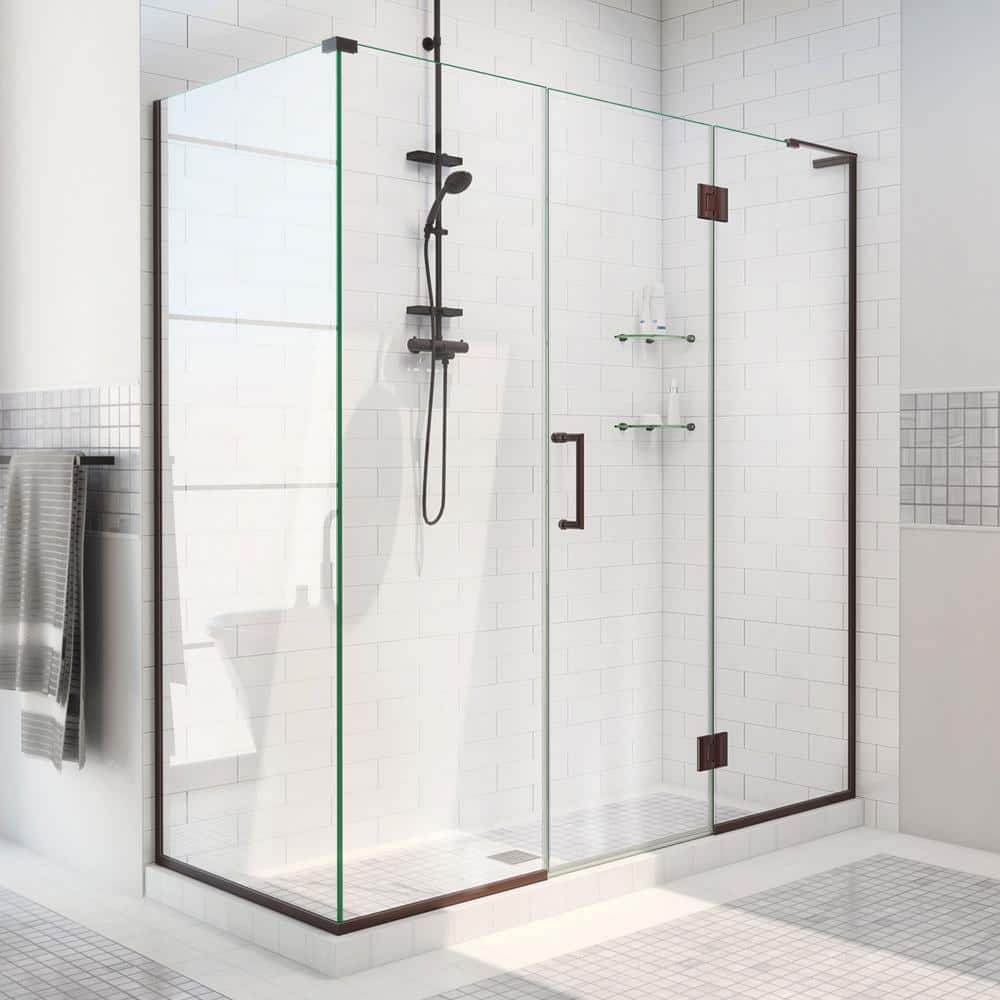 Unidoor-X 70.5 in. W x 30-3/8 in. D x 72 in. H Frameless Hinged Shower Enclosure in Oil Rubbed Bronze price history on PriceWatchPro