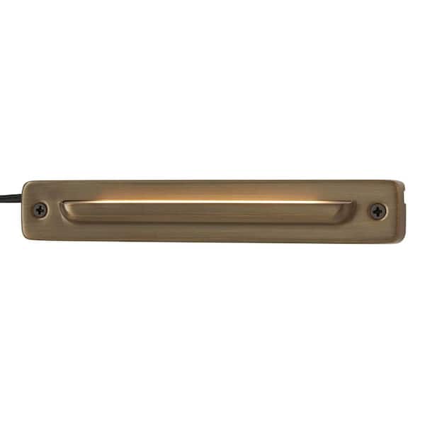 Home Decorators Collection 20-Watt Equivalent Low Voltage Brass Integrated LED 2700K Warm White Outdoor Deck Light