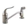 KOHLER Coralais Single Handle Standard Kitchen Faucet With Side Sprayer In Vibrant Brushed