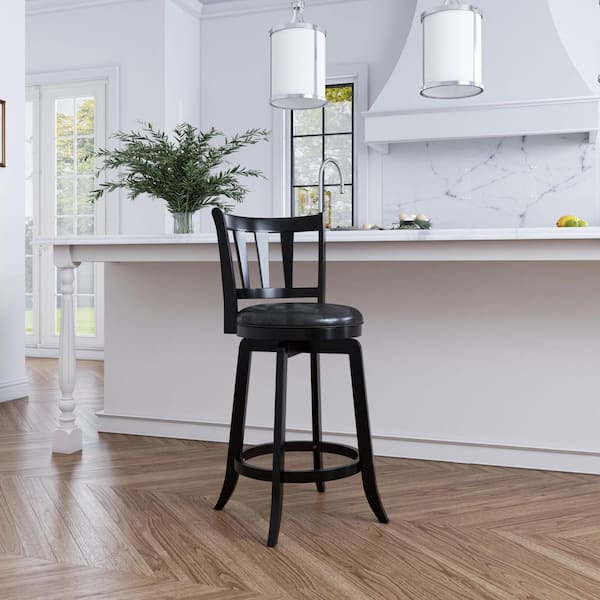 Hillsdale Furniture Presque Isle 25.5 in. Black Swivel Counter Stool