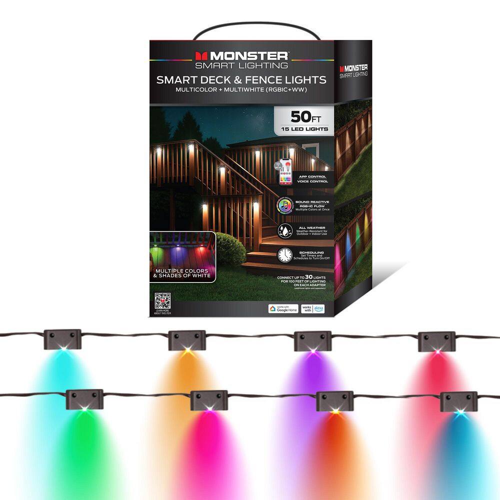 Monster 800 Lumens 7. 32in 50ft Multicolor Outdoor Low Voltage ...