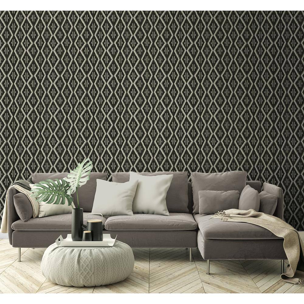 Noir Geometric Southwest Peel and Stick Wallpaper