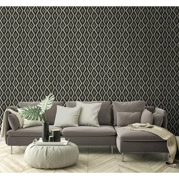 Modern Heirloom Noir Stripe Vinyl Peel and Stick Wallpaper Roll ( Covers 30.75 sq. ft. )