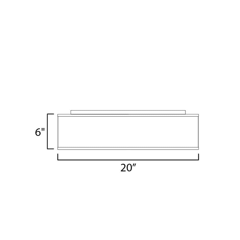 Prime 20'' LED Drum Ceiling Light with Oatmeal Linen Shade