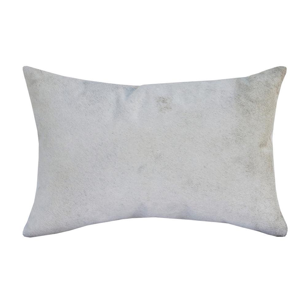 Austin Ivory Solid Faux Leather Rectangular 16 in. x 24 in. Indoor Lumbar P