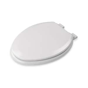 Stick Tight Soft Close Quick Release Elongated Closed Front Toilet Seat in White