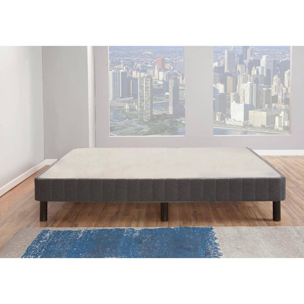 Cal King Upholstered Metal Platform Bed Frame