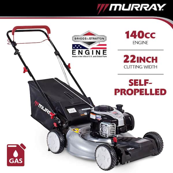 22 in. 140 cc Briggs & Stratton Walk Behind Gas Self-Propelled Lawn Mower with Front Wheel Drive and Bagger