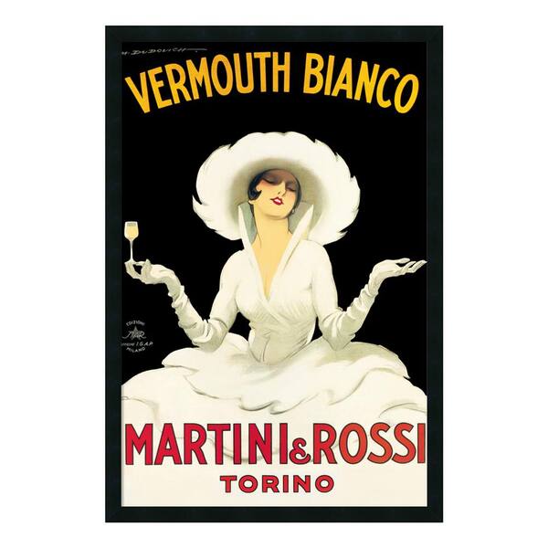Amanti Art - 26 in. x 38 in. Outer Size Martini and Rossi by Marcello Dudovich Framed Art Print