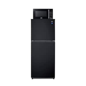 10.1 cu. ft. Refrigerator with Freezer in Black and 7 cu. ft. Microwave Combo