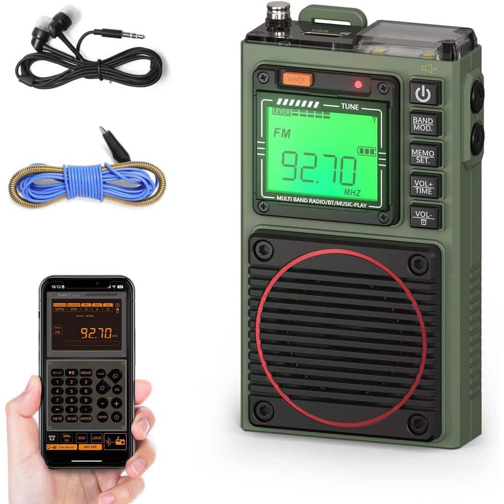 APP Control Shortwave Radio, Portable AM/FM/VHF/SW/WB Weather Radio Pocket Radio Rechargeable with 9.85 ft. Wire Antenna price history on PriceWatchPro
