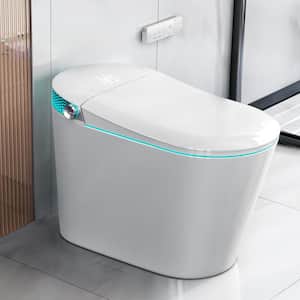Elongated Smart Toilet 1.28GPF with Heated Bidet Seat Auto Open,Warm Water Sprayer,Dryer and Remote Control in White